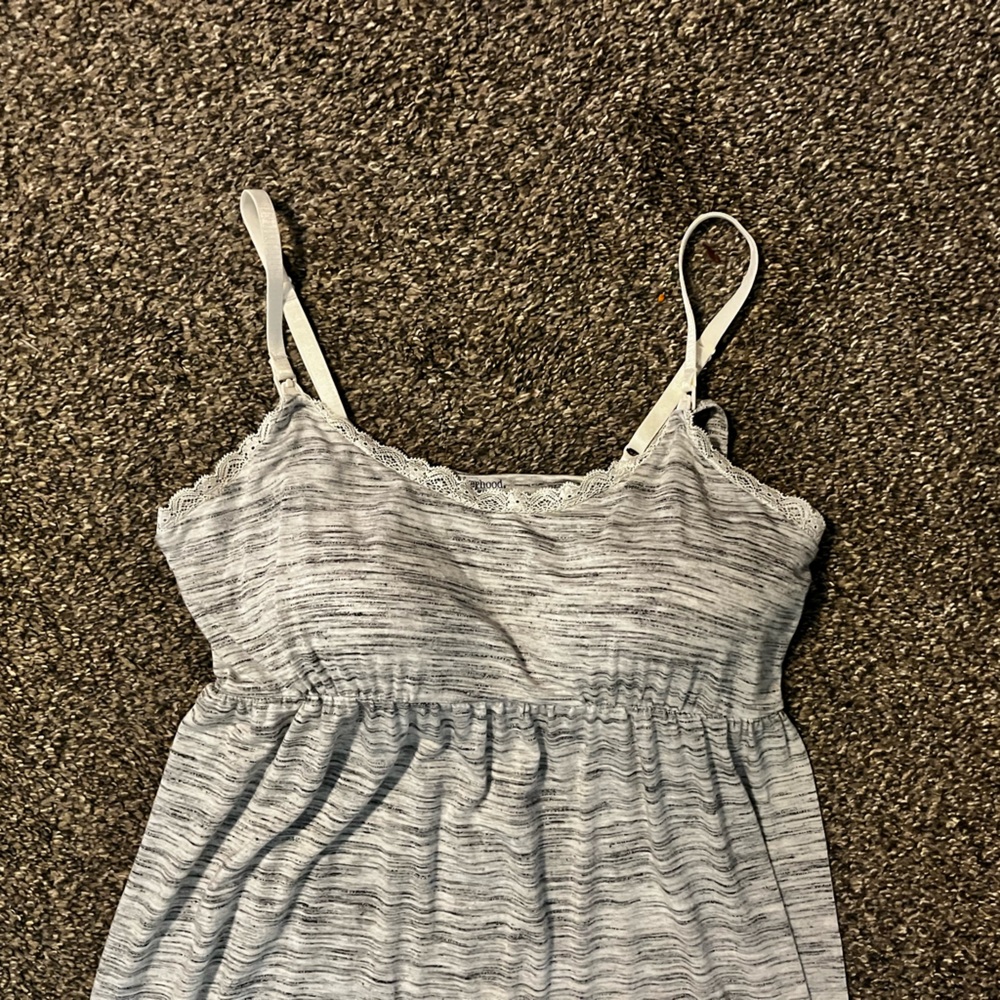 Motherhood maternity grey nursing night gown